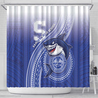 Samoana High School Shower Curtain Polynesian Tribal Shark