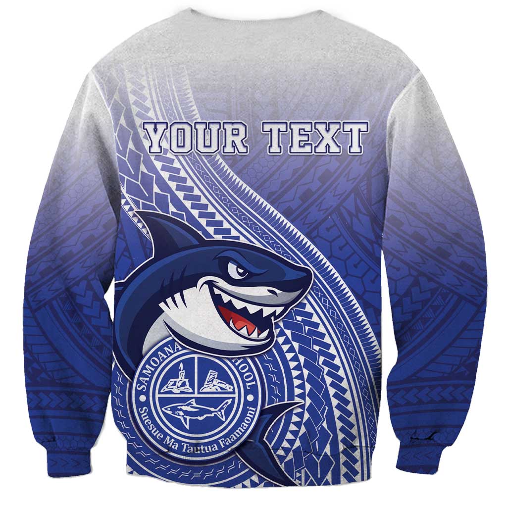 Personalized Samoana High School Sweatshirt Polynesian Tribal Shark LT05 - Polynesian Pride