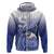 Personalized Samoana High School Zip Hoodie Polynesian Tribal Shark