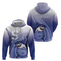 Personalized Samoana High School Zip Hoodie Polynesian Tribal Shark