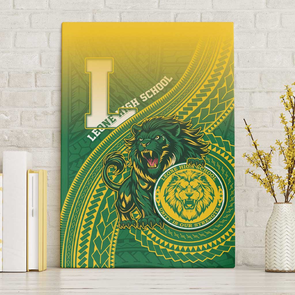 Leone High School Canvas Wall Art Leone Lion LT05 Without Frame Green - Polynesian Pride