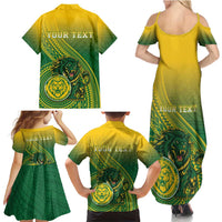 Personalized Leone High School Family Matching Summer Maxi Dress and Hawaiian Shirt Leone Lion LT05 - Polynesian Pride