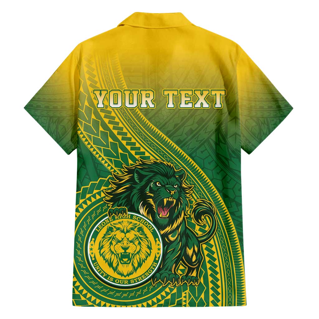 Personalized Leone High School Family Matching Summer Maxi Dress and Hawaiian Shirt Leone Lion LT05 - Polynesian Pride