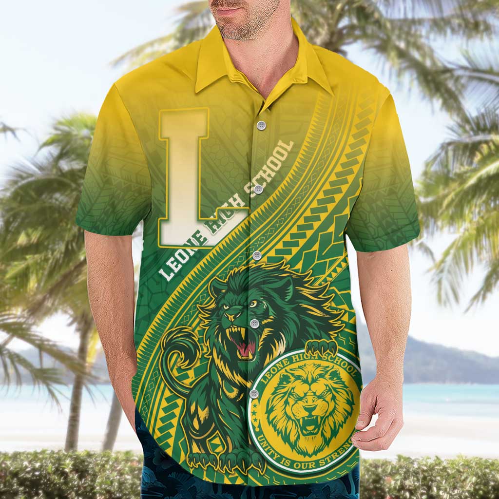 Personalized Leone High School Hawaiian Shirt Leone Lion LT05 - Polynesian Pride