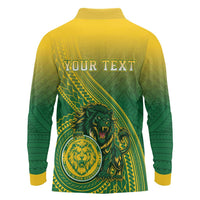 Personalized Leone High School Long Sleeve Polo Shirt Leone Lion
