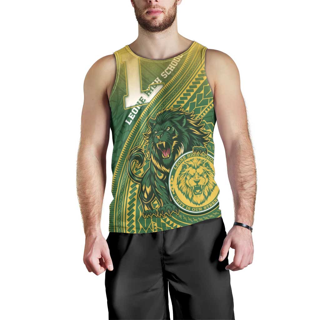 Personalized Leone High School Men Tank Top Leone Lion LT05 - Polynesian Pride