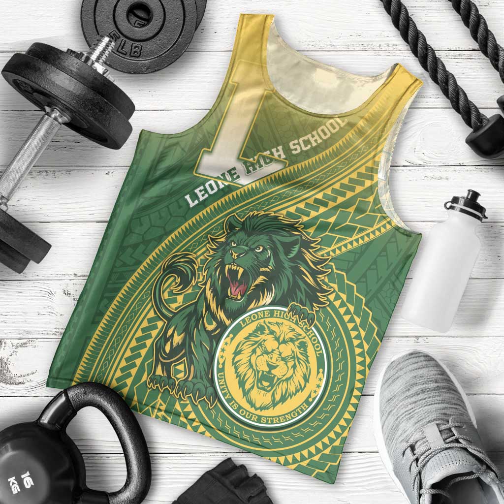 Personalized Leone High School Men Tank Top Leone Lion LT05 - Polynesian Pride