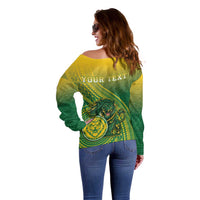 Personalized Leone High School Off Shoulder Sweater Leone Lion
