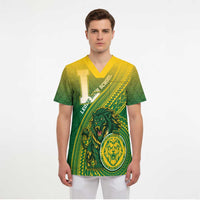 Personalized Leone High School Scrub Top Leone Lion LT05 - Polynesian Pride