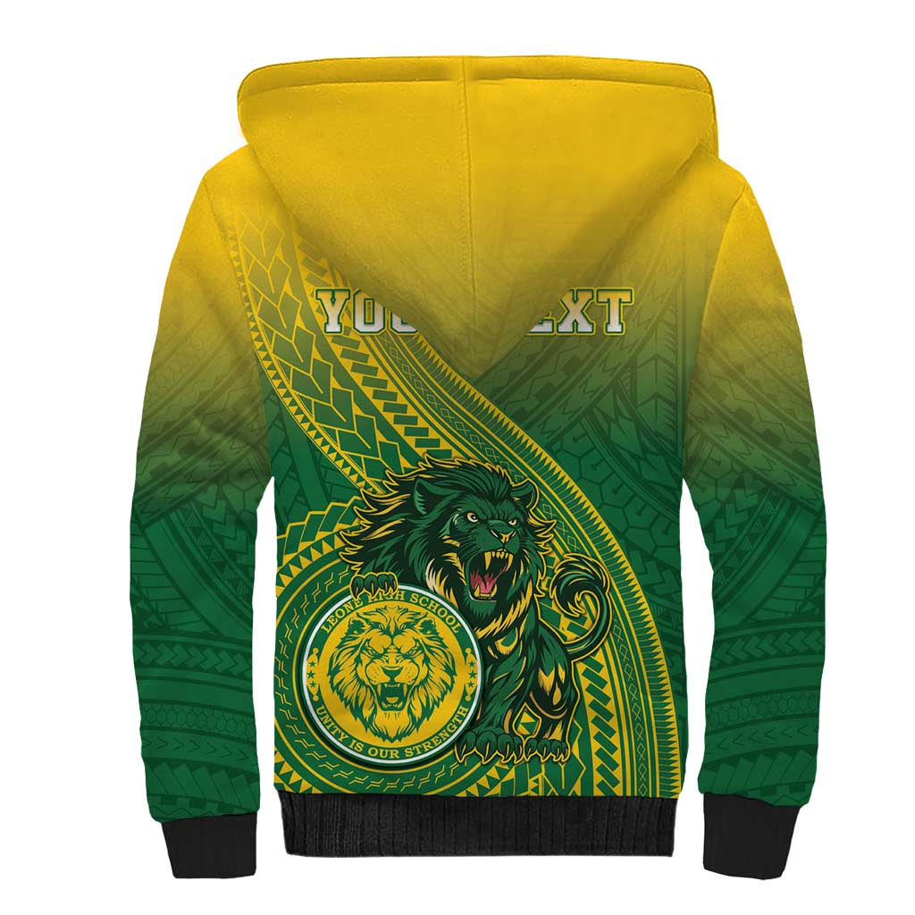 Personalized Leone High School Sherpa Hoodie Leone Lion LT05 - Polynesian Pride
