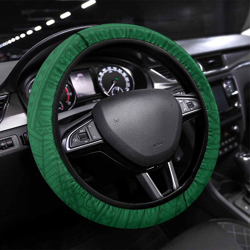 Leone High School Steering Wheel Cover Leone Lion LT05 Universal Fit Green - Polynesian Pride