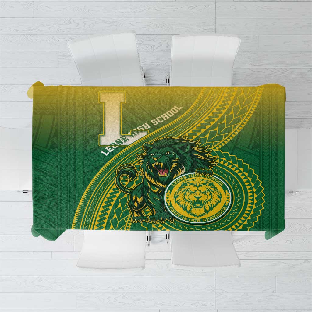 Leone High School Tablecloth Leone Lion LT05 Green - Polynesian Pride