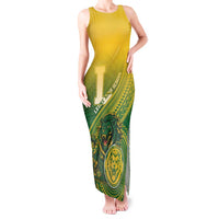 Personalized Leone High School Tank Maxi Dress Leone Lion LT05 Women Green - Polynesian Pride