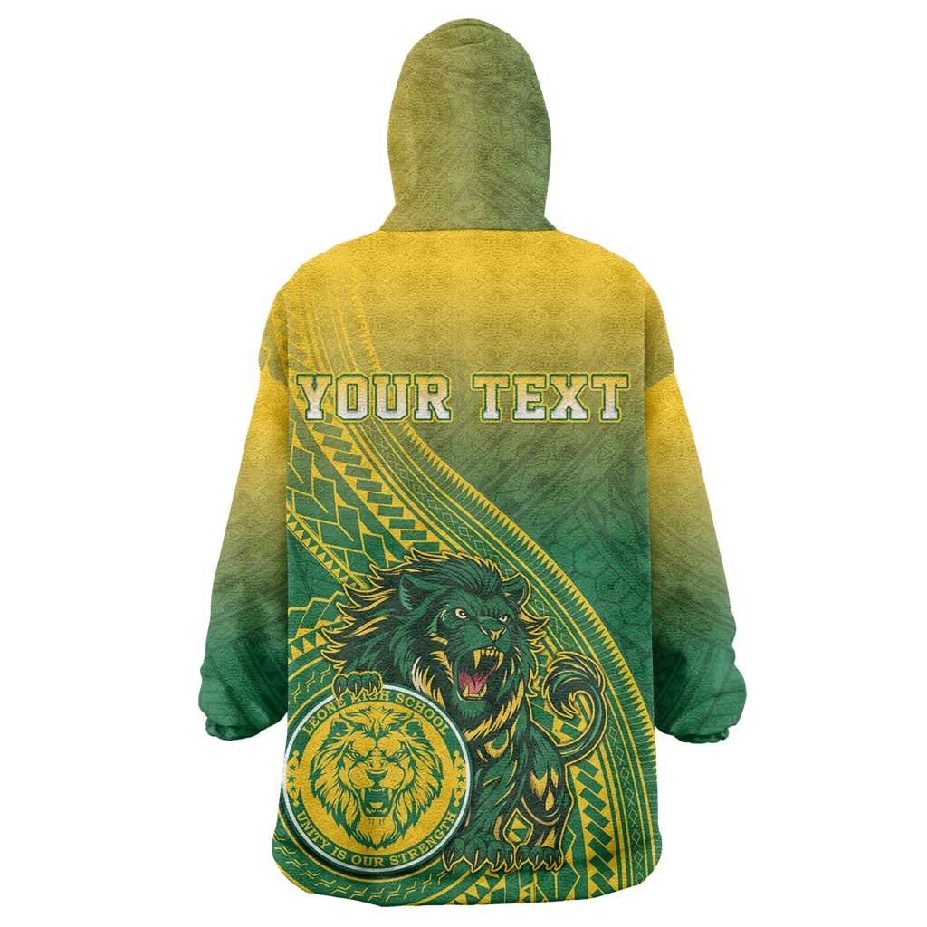 Personalized Leone High School Wearable Blanket Hoodie Leone Lion LT05 - Polynesian Pride