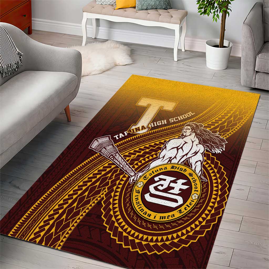 Tafuna High School Area Rug Polynesian Warrior