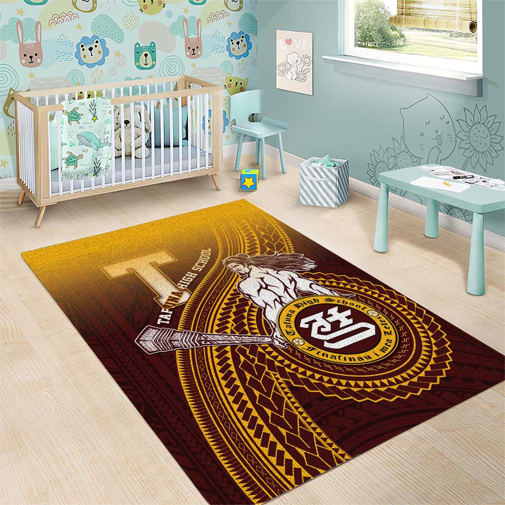 Tafuna High School Area Rug Polynesian Warrior