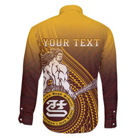 Personalized Tafuna High School Family Matching Long Sleeve Bodycon Dress and Hawaiian Shirt Polynesian Warrior