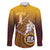 Personalized Tafuna High School Family Matching Off The Shoulder Long Sleeve Dress and Hawaiian Shirt Polynesian Warrior