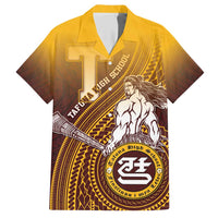 Personalized Tafuna High School Family Matching Short Sleeve Bodycon Dress and Hawaiian Shirt Polynesian Warrior