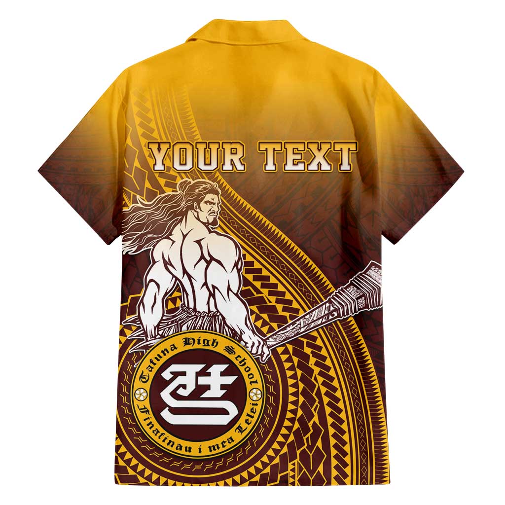 Personalized Tafuna High School Family Matching Tank Maxi Dress and Hawaiian Shirt Polynesian Warrior