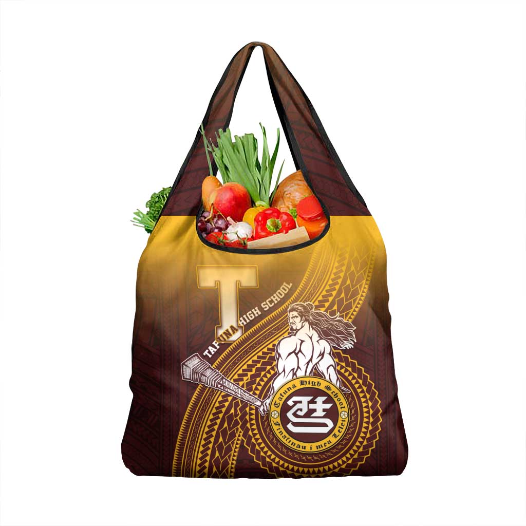 Tafuna High School Grocery Bag Polynesian Warrior LT05 1-pack One Size Maroon - Polynesian Pride