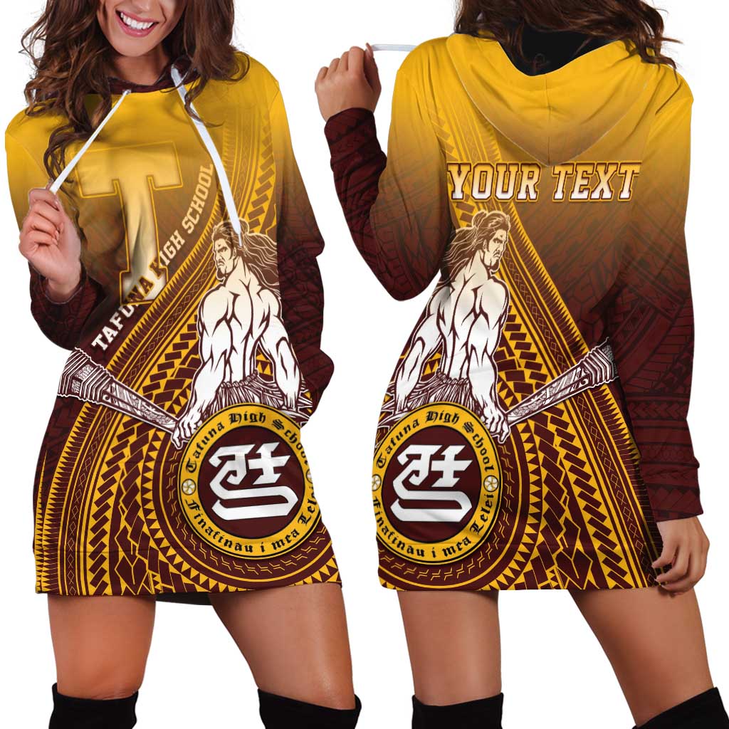 Personalized Tafuna High School Hoodie Dress Polynesian Warrior LT05 - Polynesian Pride