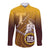 Personalized Tafuna High School Long Sleeve Button Shirt Polynesian Warrior