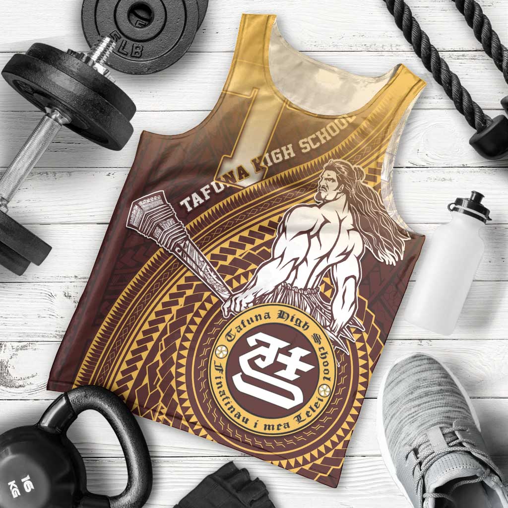 Personalized Tafuna High School Men Tank Top Polynesian Warrior LT05 - Polynesian Pride