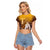 Personalized Tafuna High School Raglan Cropped T Shirt Polynesian Warrior