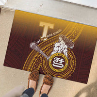 Tafuna High School Rubber Doormat Polynesian Warrior LT05 - Polynesian Pride