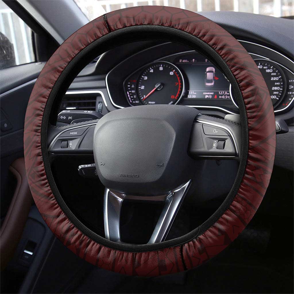 Tafuna High School Steering Wheel Cover Polynesian Warrior LT05 - Polynesian Pride