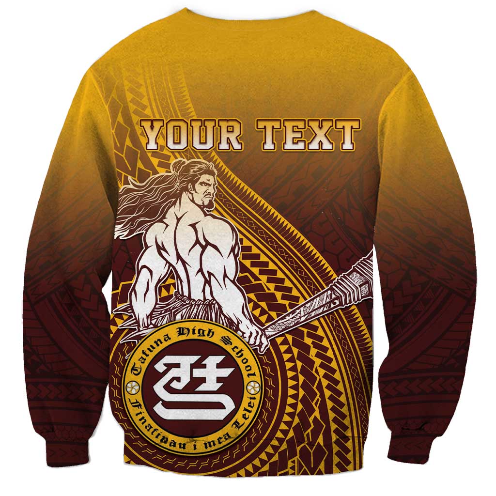 Personalized Tafuna High School Sweatshirt Polynesian Warrior LT05 - Polynesian Pride