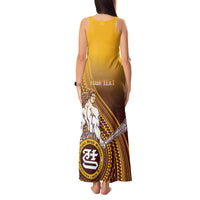 Personalized Tafuna High School Tank Maxi Dress Polynesian Warrior LT05 - Polynesian Pride