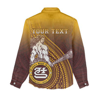 Personalized Tafuna High School Women Casual Shirt Polynesian Warrior
