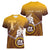 Personalized Tafuna High School Women V-Neck T-Shirt Polynesian Warrior