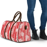 Hawaii Kakau Tribal Travel Bag With Red Tiare