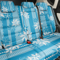 Hawaii Kakau Tribal Back Car Seat Cover With Blue Tiare