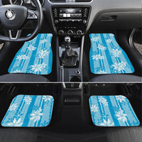 Hawaii Kakau Tribal Car Mats With Blue Tiare