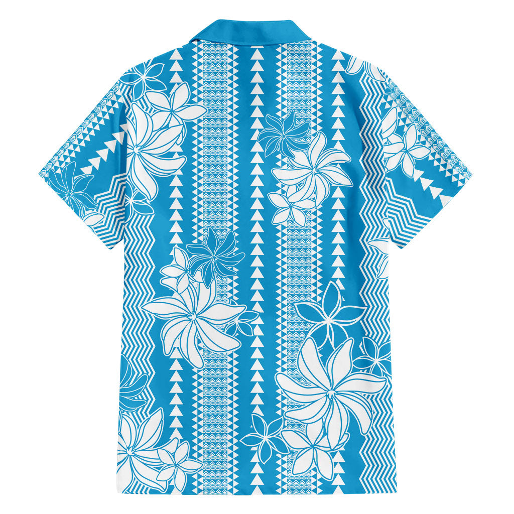 Hawaii Kakau Tribal Hawaiian Shirt With Blue Tiare