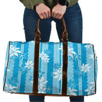 Hawaii Kakau Tribal Travel Bag With Blue Tiare