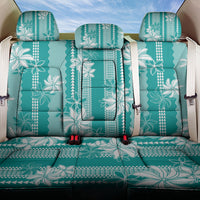 Hawaii Kakau Tribal Back Car Seat Cover With Teal Tiare LT05 One Size Teal - Polynesian Pride