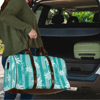 Hawaii Kakau Tribal Travel Bag With Teal Tiare