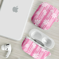 Hawaii Kakau Tribal AirPods Case With Pink Tiare LT05 - Polynesian Pride