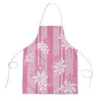 Hawaii Kakau Tribal Apron With Pink Tiare LT05 Pink - Polynesian Pride