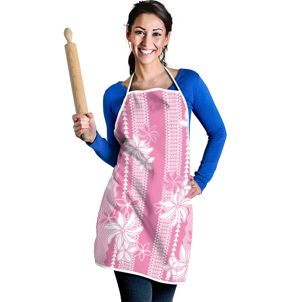 Hawaii Kakau Tribal Apron With Pink Tiare LT05 - Polynesian Pride