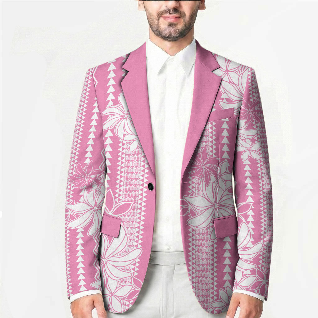 Hawaii Kakau Tribal Blazer With Pink Tiare LT05 - Polynesian Pride