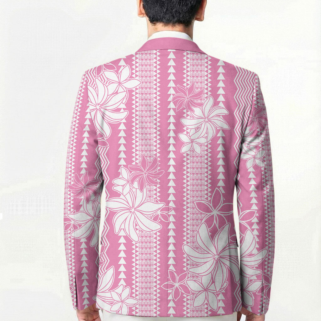 Hawaii Kakau Tribal Blazer With Pink Tiare LT05 - Polynesian Pride
