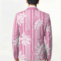 Hawaii Kakau Tribal Blazer With Pink Tiare LT05 - Polynesian Pride