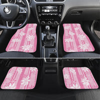 Hawaii Kakau Tribal Car Mats With Pink Tiare LT05 Set 4pcs Pink - Polynesian Pride