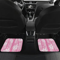 Hawaii Kakau Tribal Car Mats With Pink Tiare LT05 Set 2pcs - Back Pink - Polynesian Pride